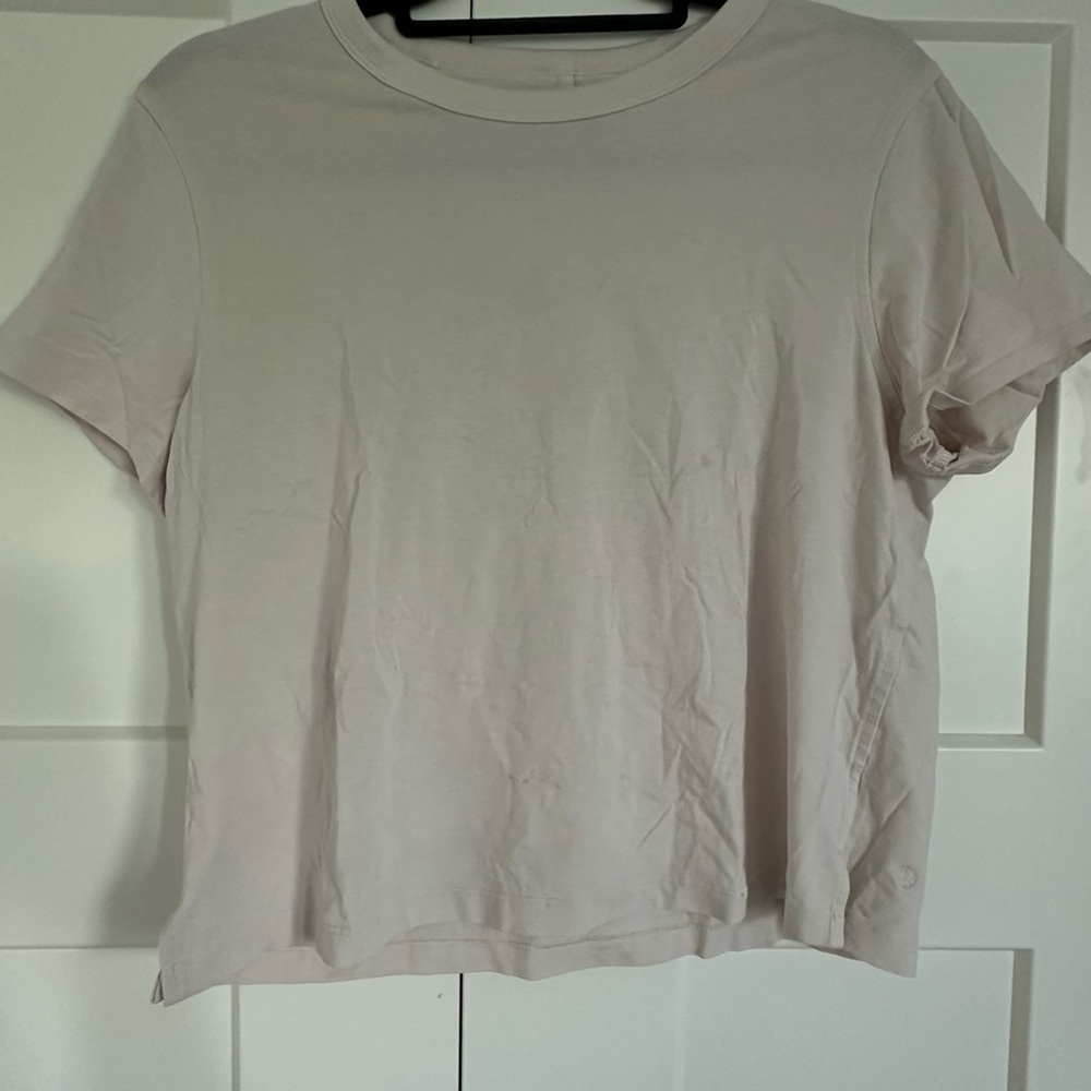 Lululemon Athletica Tan Boxy Short Sleeve T-Shirt